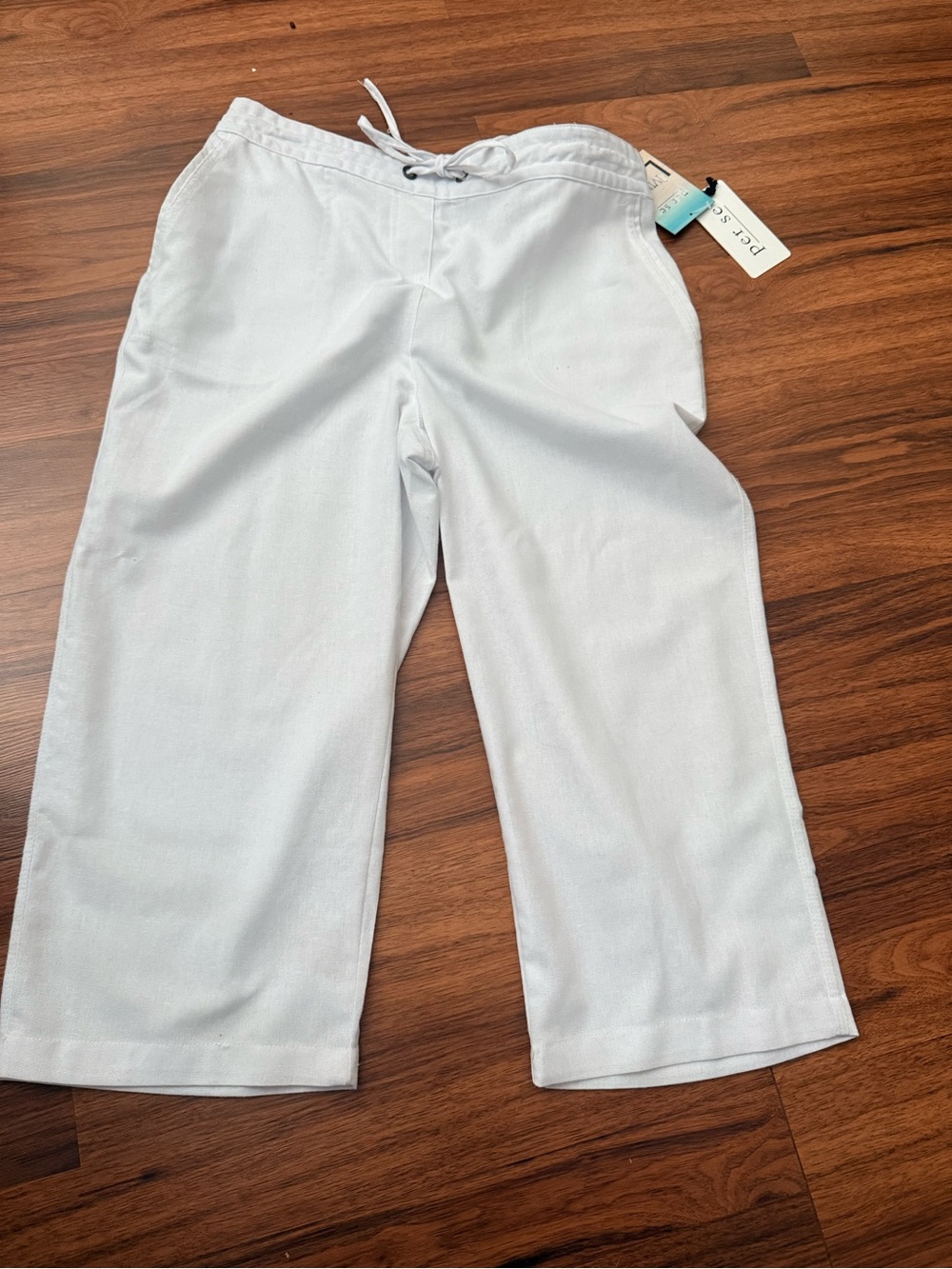 James Perse Light Blue Capri Wide-Leg Pants